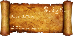 Uitz Ábel névjegykártya