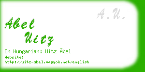 abel uitz business card